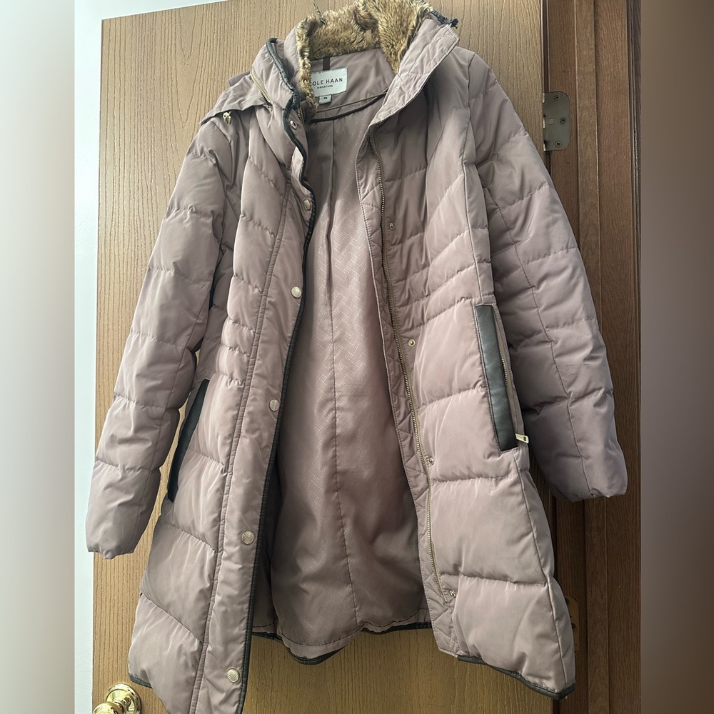 Cole Haan Women's Taupe Puffer Coat